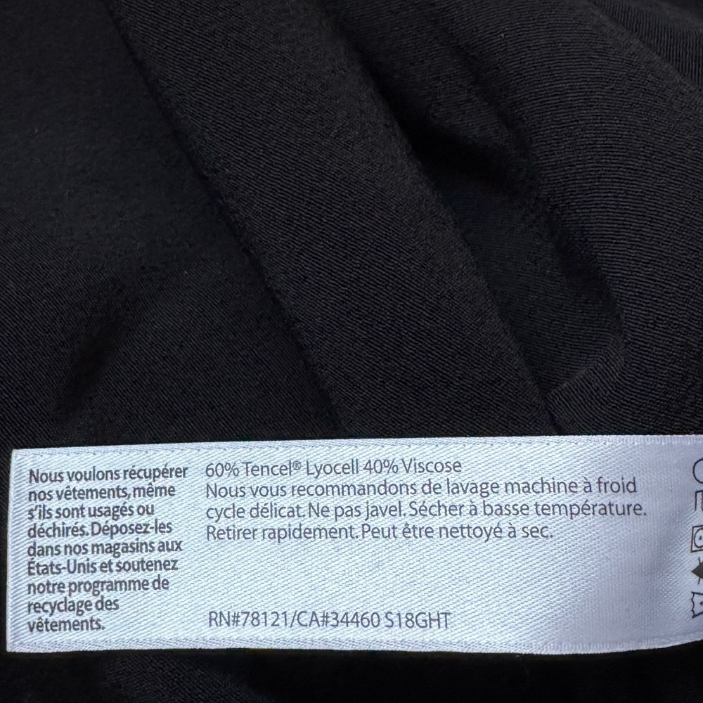 Eileen Fisher Halter Maxi Dress Womens Size Large Black Easy Care Front Cutout - Picture 7 of 7